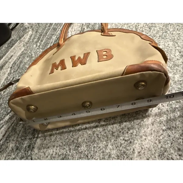 Vintage King Ranch Canvas Leather La Bolsa Bag‎ STAMPED JJ Kingsville Texas - Image 9