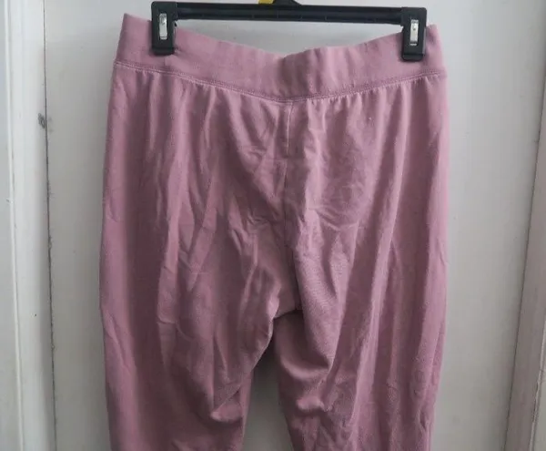 PINK Victoria's Secret shoelace front leggings pink nation on left leg drawstring in pink and white size medium. - Image 9
