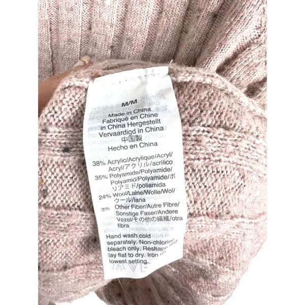 Madewell mock neck wool‎ pink sweater - Image 6