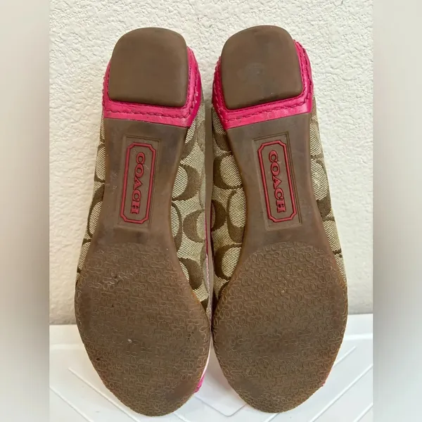 Coach Pink Janelle Signature Flats - Image 7