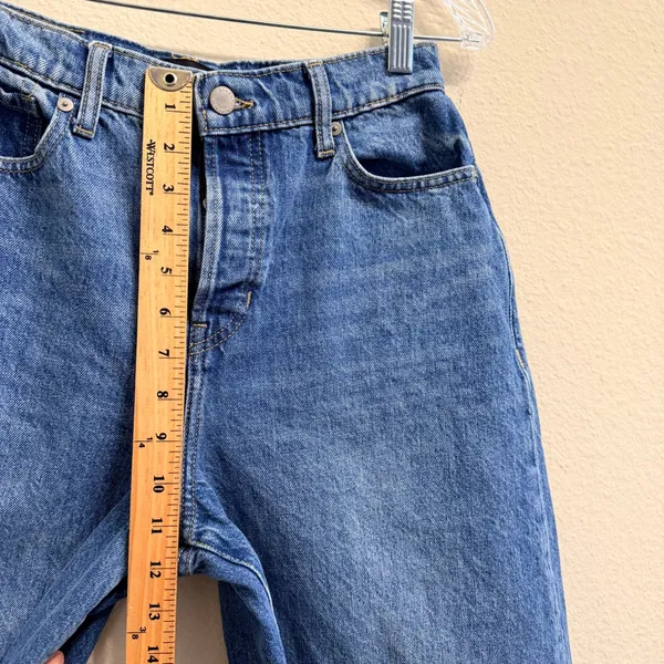 Banana Republic Ultra High Rise Barrel Leg Jeans Womens 27 Blue Denim 100% Cotto - Image 14