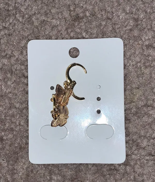 Gold Butterfly Earrings - Image 2
