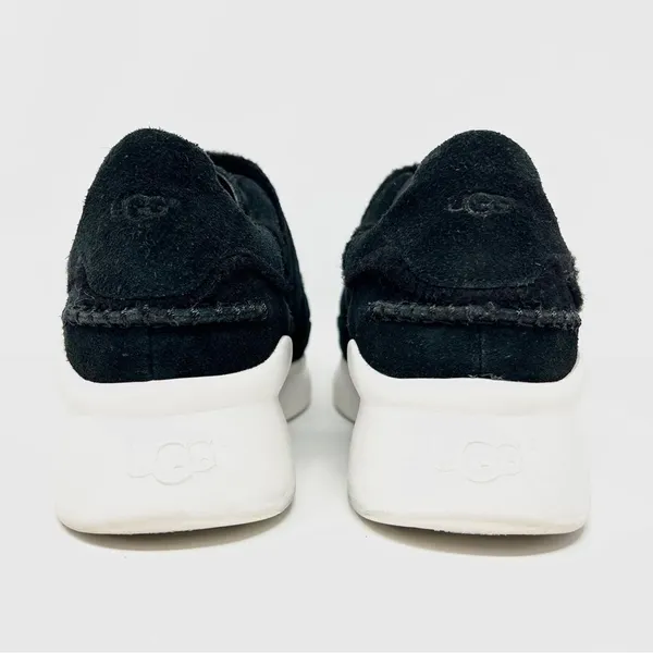 UGG Ashby Spill Seam Trainer Black Suede Laceless Chunky Platform Sneakers 9 - Image 5