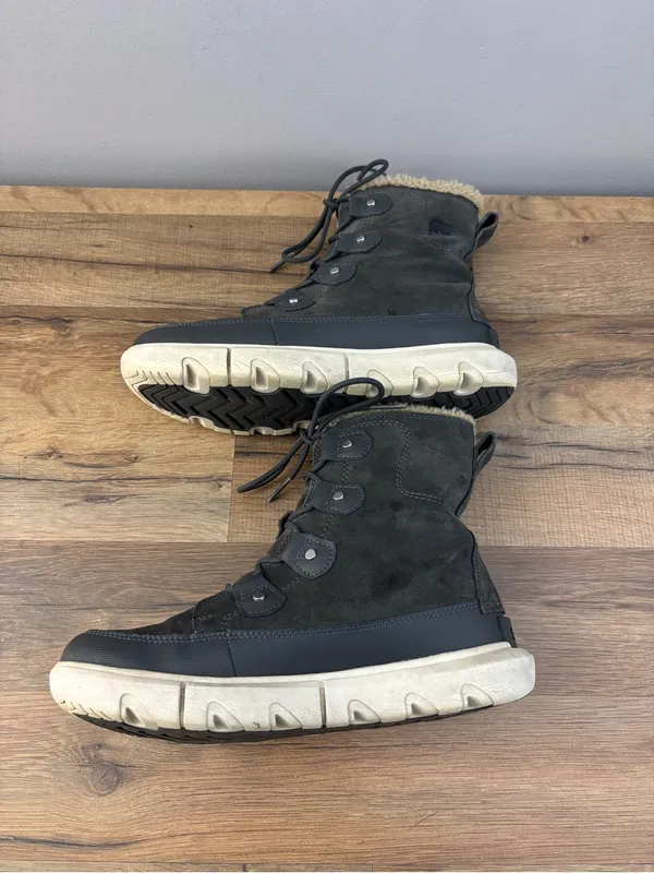 Sorel Explorer II Joan Dual Zip Waterproof Insulated Winter Snow Boots Gray - Image 11