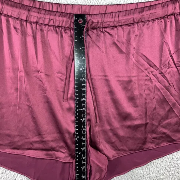 Old Navy Satin Pajama Shorts XXL Burgundy Lounge Drawstring Silky Sleepwear NWOT - Image 10