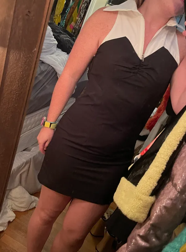 Black And White halter Dress - Image 2