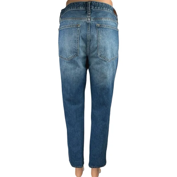 Abercrombie & Fitch Ames Blue Slim Boyfriend Distressed Straight Denim Jeans 6 - Image 3