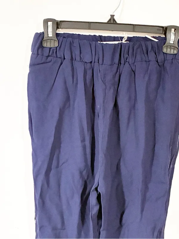 Marni Made in Italy Blue Pull on Size 40 Side Stripe Elastic Waist Pants - Image 2