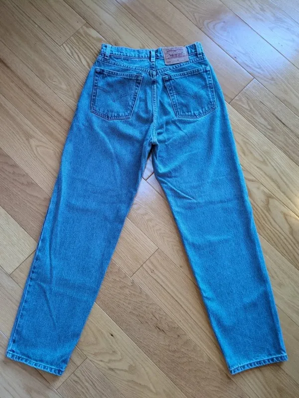 VTG 90s Levi's 560 Loose Fit Straight High Rise Jeans USA Size 9 JR S (27x31) - Image 5