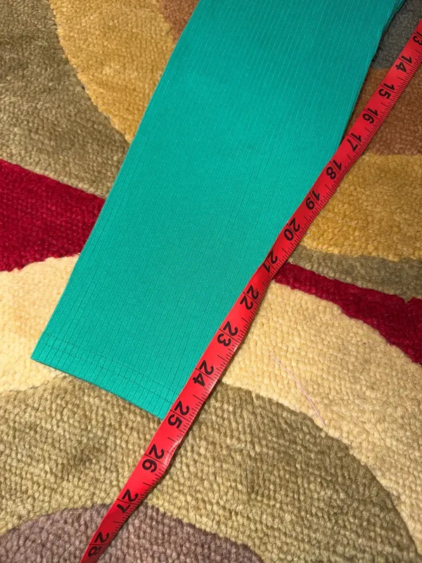 ALO Yoga Ribbed High-Waist 7/8 Blissful Leggings Ocean Teal Green Size Medium - Image 2