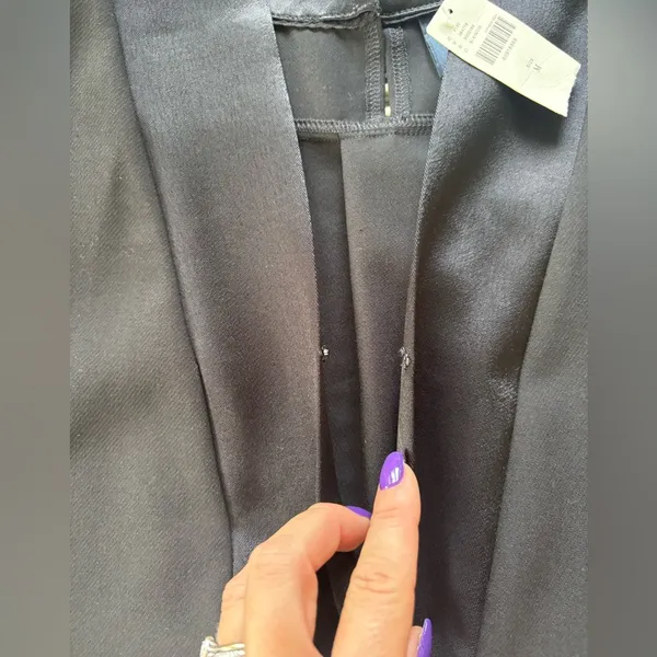Maeve NEW WITH TAGS Black Deep V Dress medium minimalist‎ classic workwear - Image 12