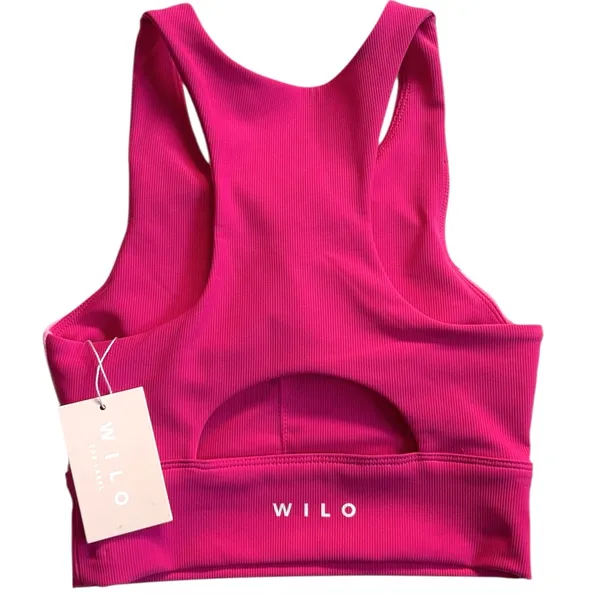 NWT WILO The Label Racerback Sports Bra Pink Size Small - Image 5
