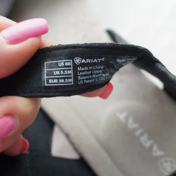 Ariat Black Leather Comfort Sandals Size 8B‎ - Image 8