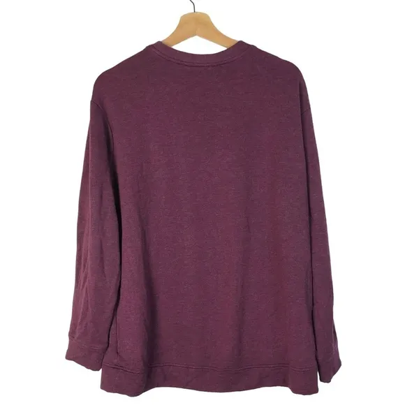 Orvis‎ Purple Fleece Lined Pullover Crewneck Sweatshirt M - Image 3