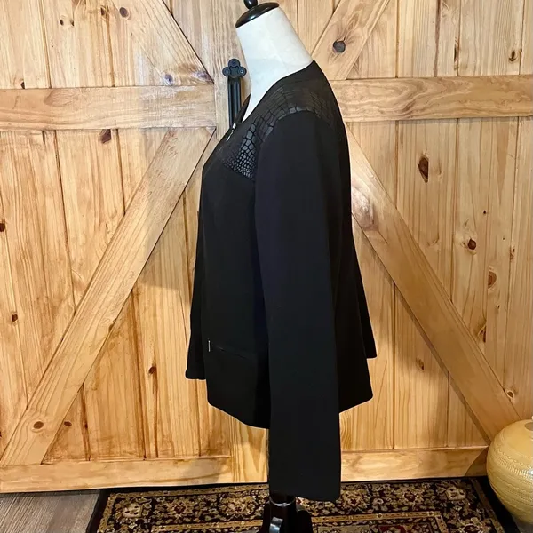 JM Collection Ladies Black Blazer - Image 7