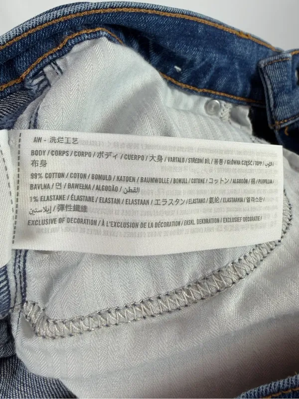 Abercrombie‎ & Fitch The Mom High Rise Jeans in Blue Denim Size 25 or 0 Short - Image 5