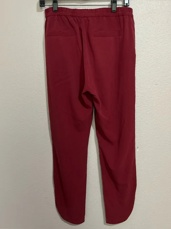 Marine Layer Allison Burgundy Relaxed Fit Pull On Trouser Pants Women’s Small - Image 5