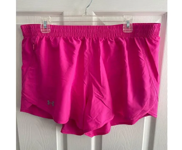 Under Armour Fly By 3” Shorts Rebel Pink Size XL New With Tag - Image 2