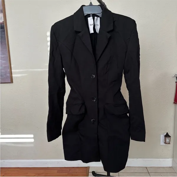 House of cb XS Tall Amia Black Blazer Mini‎ dress black - Image 7