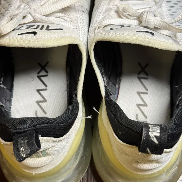 Nike Air Max 270 Womens White Black AH6789-100 Running Shoes Size 9 - Image 8