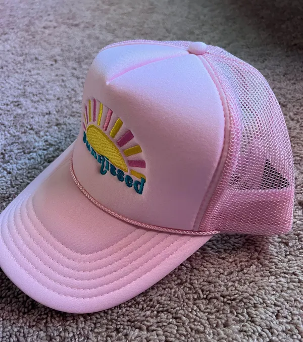 Sun kissed Trucker Hat Pink - Image 4