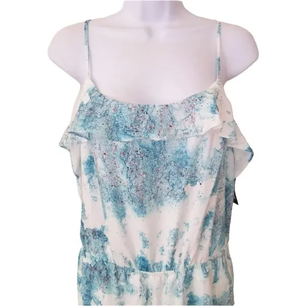 Womens Mossimo Watercolor Flounce Sleeveless Maxi Dress - Sz L - Image 3