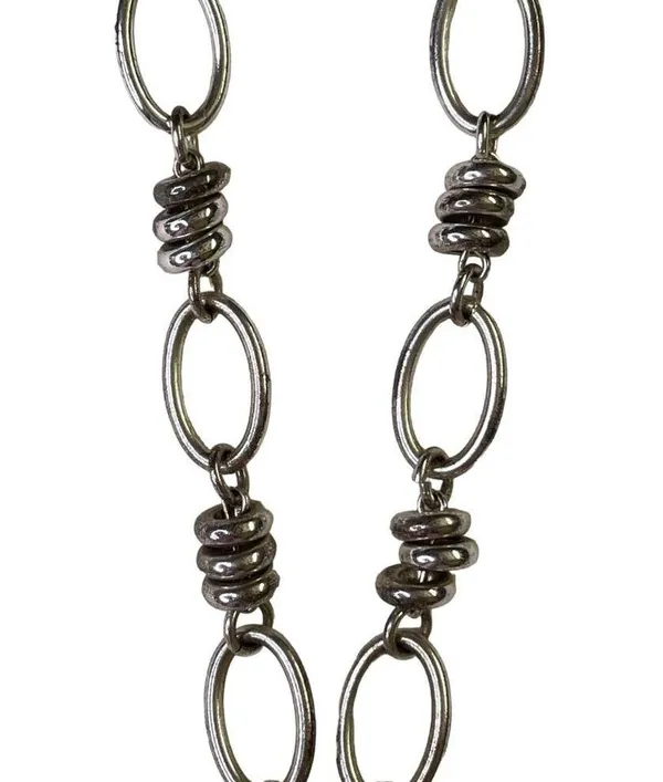 Womens Choker Chain Necklace Silver Tone Black Pendant Adjustable Length Fashio - Image 4