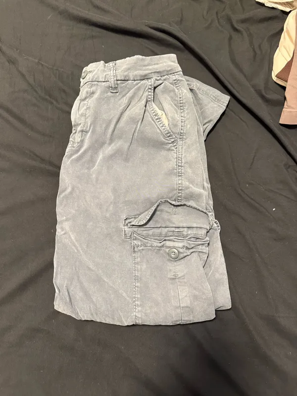 American Eagle Dreamy Drape Baggy Wide-Leg Cargo Pants - Image 3