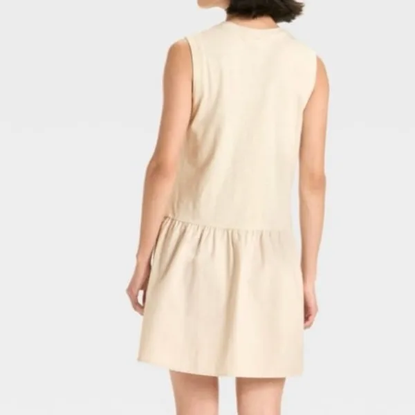 Universal Threads Tan Mini Shift Dress Women's‎ M - Image 5