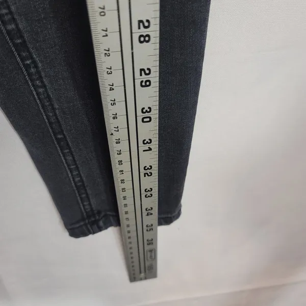 Time & Tru Maternity Jeans Small 4-6 Black Denim Gray Skinny Full Belly Panel - Image 4