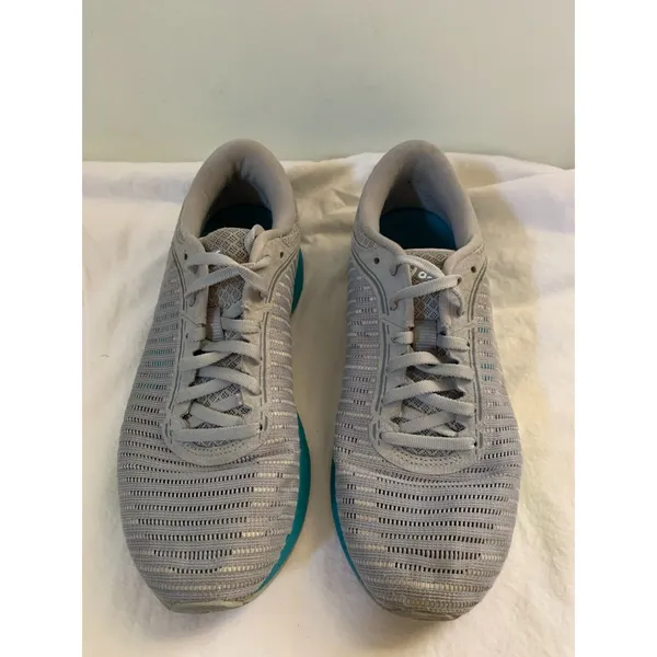 Asics Women's Dynaflyte 2 Womens Size 7.5 Running Shoe Gray Teal FlyteFoam - Image 2