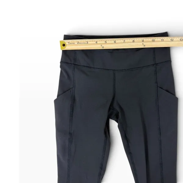 Lululemon Black Cropped Pocket Leggings Size 2 - Image 8