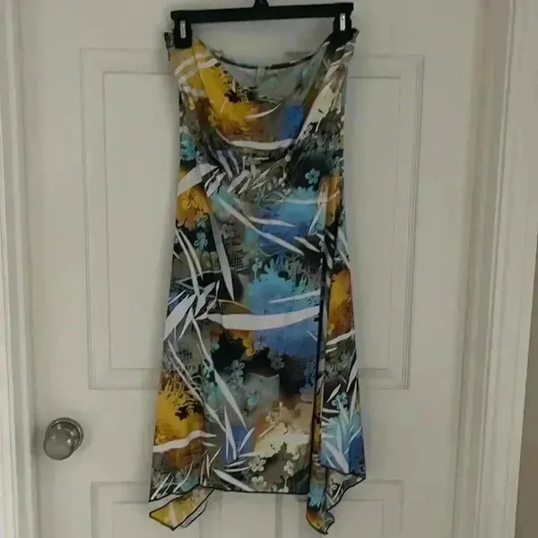 Strapless tropical dress Size L - Image 2