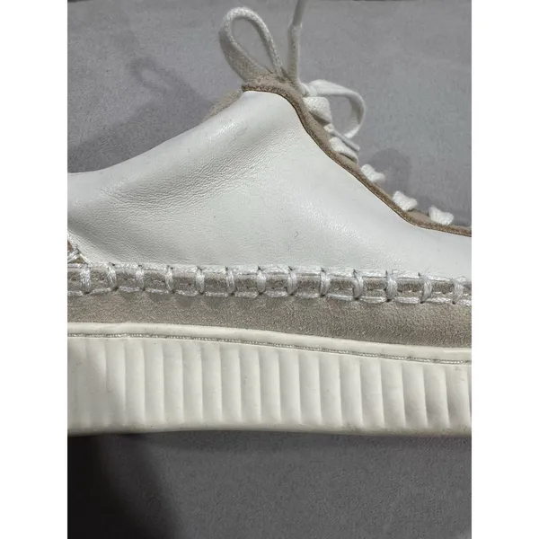 Dolce Vita Women's Fashion Sneakers Size 7.5 Cream Brown Lace Up Soft Casual - Image 12