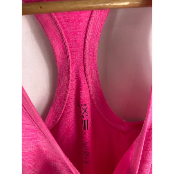 Victorias Secret Sport VSX Pink Racerback Fitted Activewear Tank Size Medium - Image 2