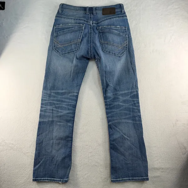 BKE 32S 32 Short Jeans Aiden Bootleg Boot Mid Rise Contrast Stitch Medium Wash - Image 10