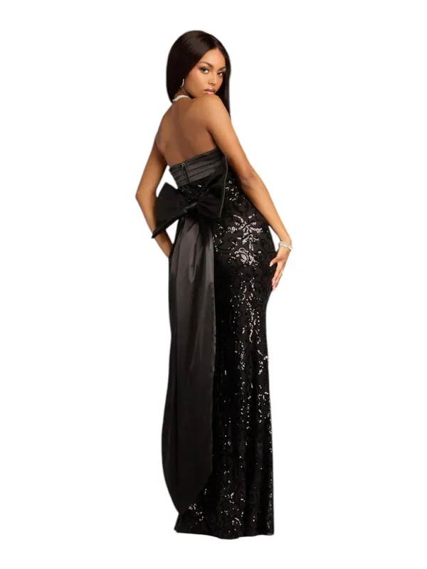 Windsor Renee Sequin Bow Mermaid Formal Dress S NWT - Image 2