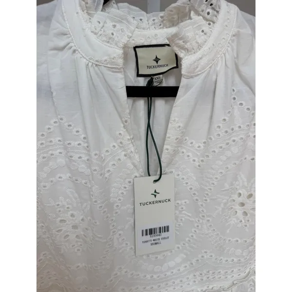 NEW Tuckernuck White Eyelet Crawford Dress Size XXS - Image 5
