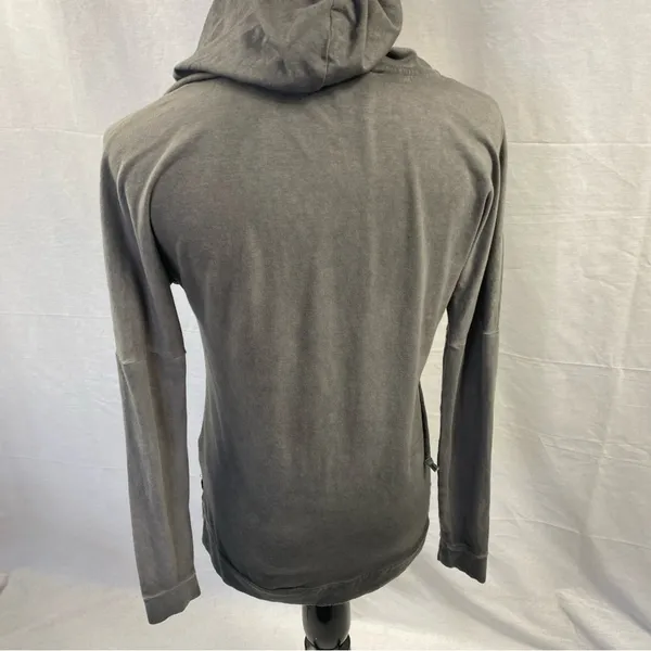 BKE Sweatshirt Womens Full Zip Slim Fit Hoodie Lightweight XS Gray Ombré - Image 3