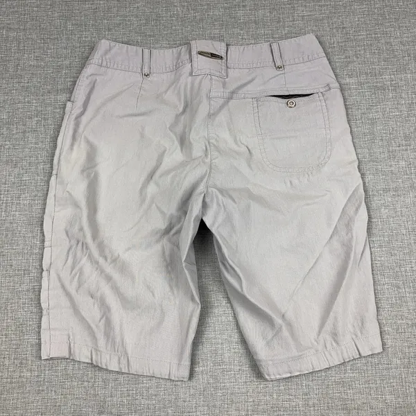 Jamie Sadock Shorts Womens 8 Gray Golf Bermuda Cargo Zip Pockets 9 Inseam - Image 6
