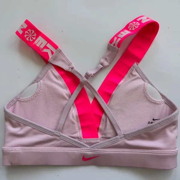 Nike Indy Icon Clash Sports Bra Large Logo Bright Barbie Pink Size Small - Image 4