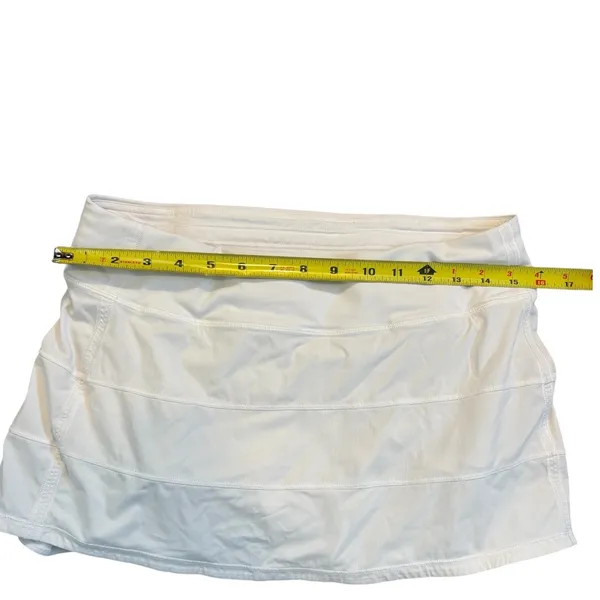 Lululemon Pace Rival Skirt White Regular Length Size‎ 8 Athletic Skort Running - Image 3