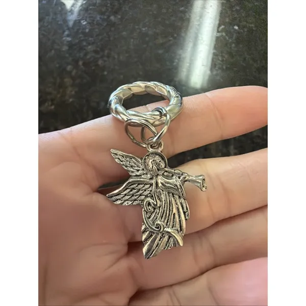 Costume Jewelry Lot Of 4 Necklaces Charms Pendants Angel Heart‎ Victorian Sliver - Image 3