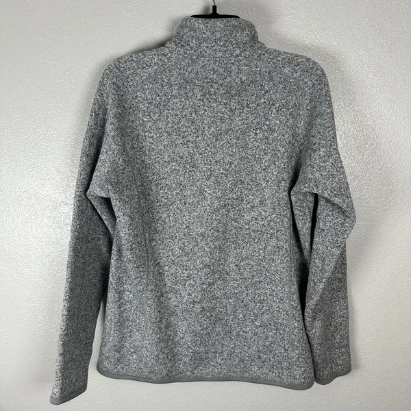 Patagonia Women's Better Sweater 1/4-Zip Fleece Pullover Size Large Heather Gray - Image 3