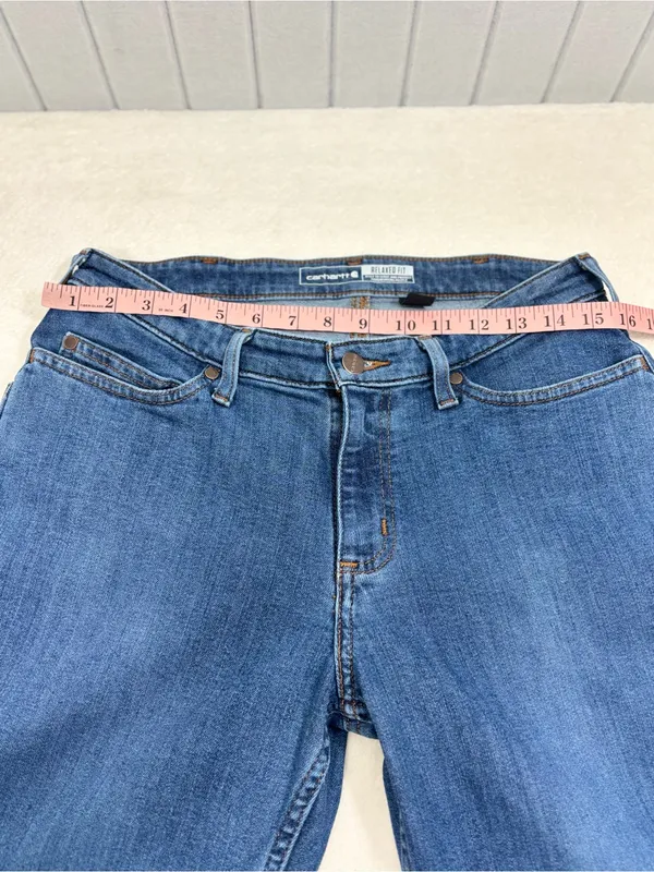 Carhartt Relax Fit Women's Blue Straight-Leg Jeans Size 6 - Image 3