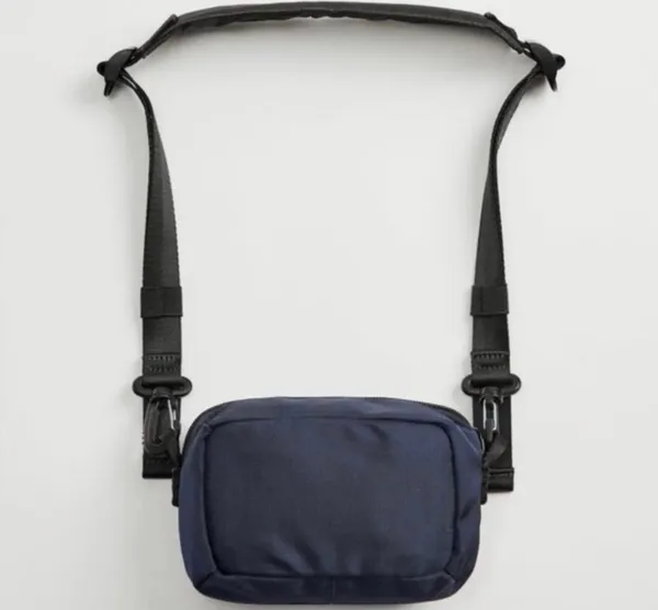 Zara Blue Mini Nylon Messenger/Crossbody Bag - Image 2