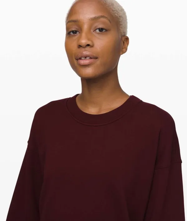 Lululemon Perfectly Oversized Crew Garnet 6 - Image 7