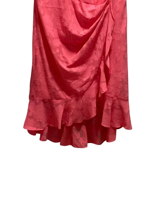 Lane Bryant Midi Faux Wrap Dress Coral Size 18 Summer Wedding Special Occasion - Image 8