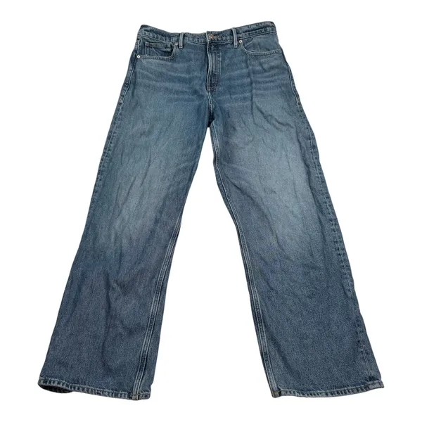 Good American Good Barrel Relaxed Jeans Women 12/31 Blue High Rise Wide Tapered - Image 2