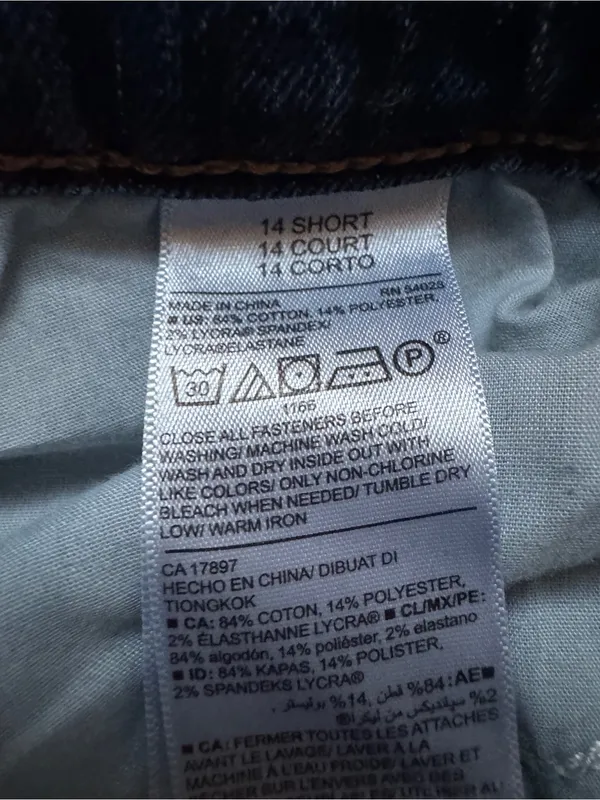 Old Navy Curvy Bootcut Textured Stretch Jeans Dark Wash 14 Short - Image 4